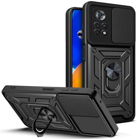 Etui Camshield Pro + Szkło Ochronne do Xiaomi Poco X4 Pro 5G