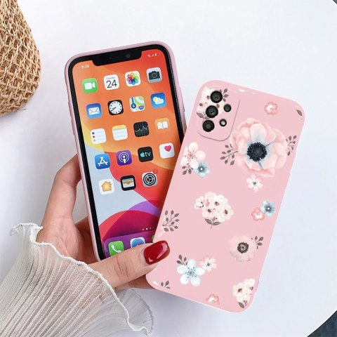 Etui Floral do Samsung Galaxy A13 4G / LTE Pink