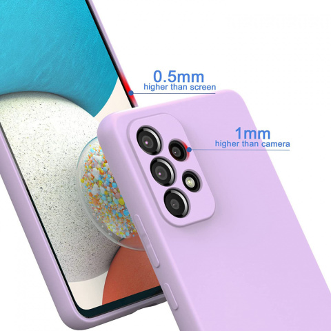 Etui Icon + Szkło Hartowane Płaskie do Samsung Galaxy A53 5G Violet