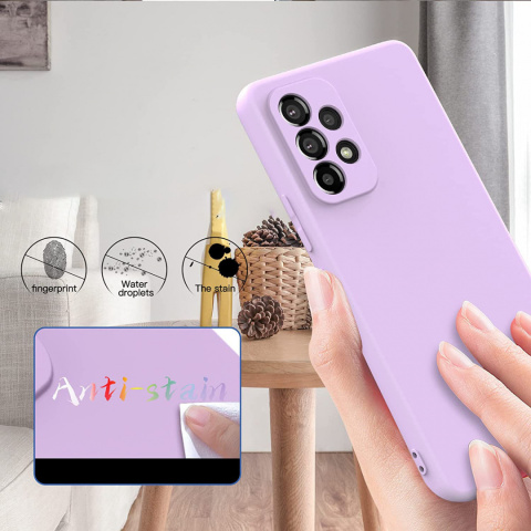 Etui Icon + Szkło Hartowane Płaskie do Samsung Galaxy A53 5G Violet