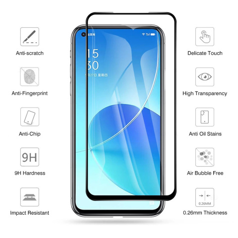Szkło Hartowane Full Glue do Oppo Reno 6 4G