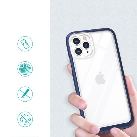 Clear 3in1 etui do iPhone 11 Pro Max żelowy pokrowiec z ramką niebieski
