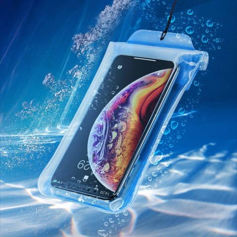 Baseus Safe Airbag Waterproof Case uniwersalny wodoodporny pokrowiec IPX8 etui 6.5'' czarny (ACFSD-C01)