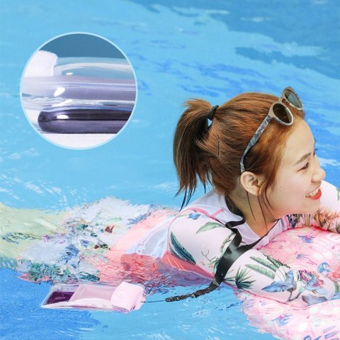 Baseus Safe Airbag Waterproof Case uniwersalny wodoodporny pokrowiec IPX8 etui 6.5'' czarny (ACFSD-C01)