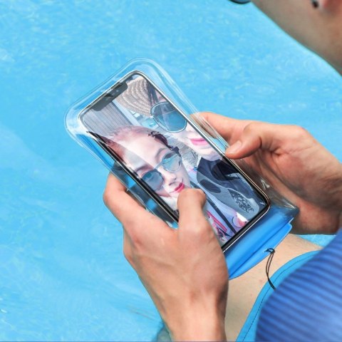 Baseus Safe Airbag Waterproof Case uniwersalny wodoodporny pokrowiec IPX8 etui 6.5'' czarny (ACFSD-C01)