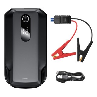 Baseus power bank Power Starter Jump Starter urządzenie rozruchowe booster 2000mAh 12V (2000A / 1000A) + kable krokodylki czarny