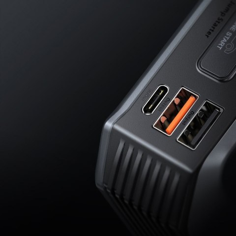 Baseus power bank Power Starter Jump Starter urządzenie rozruchowe booster 2000mAh 12V (2000A / 1000A) + kable krokodylki czarny