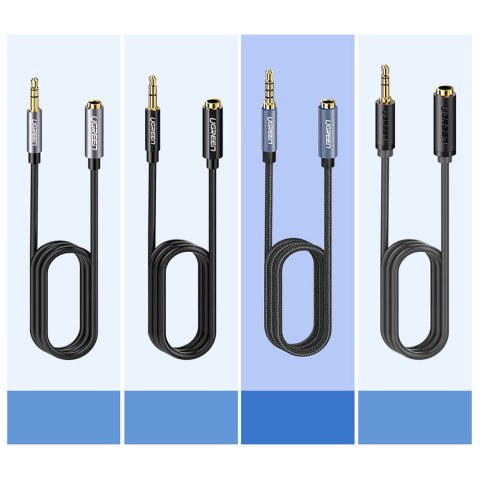 Ugreen kabel adapter przedłużacz AUX mini jack 3,5 mm 1,5m niebieski (AV118)
