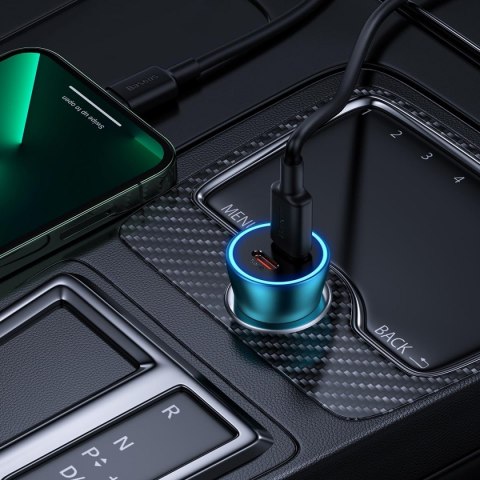 Baseus Golden Contactor Pro ładowarka samochodowa 2x USB-C 40W niebieski (CGJP000003)