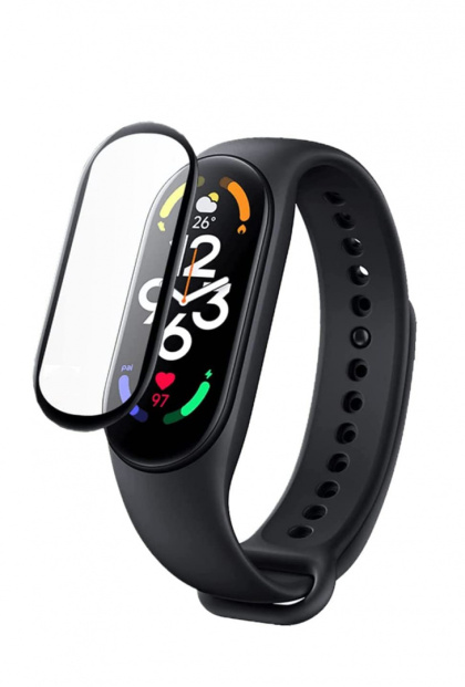 2x Szkło Ochronne Hybrydowe Black Do Xiaomi Mi Band 7