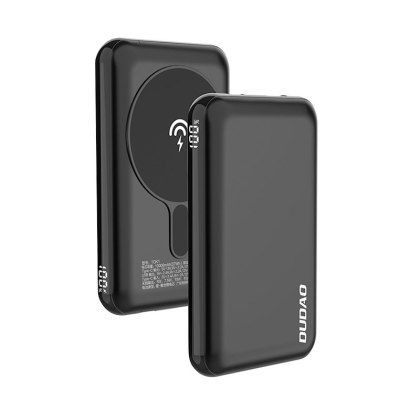 Dudao TGK1 powerbank z ładowarką bezprzewodową 15W 10000mAh czarny (TGK1-czarny)