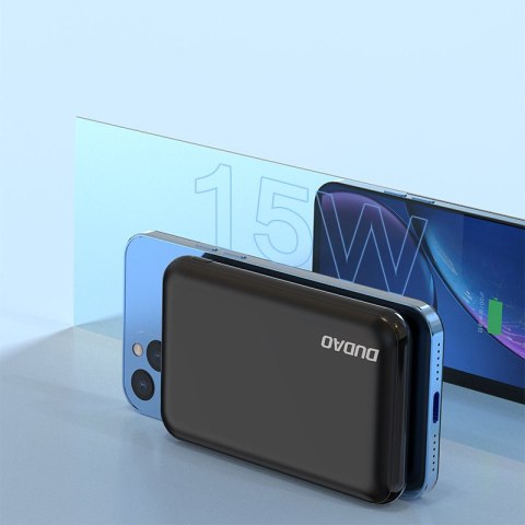 Dudao TGK1 powerbank z ładowarką bezprzewodową 15W 10000mAh czarny (TGK1-czarny)
