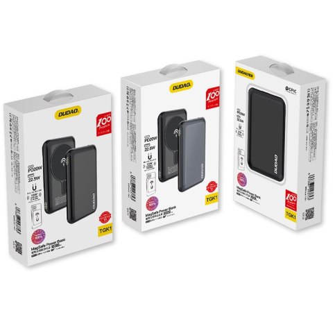 Dudao TGK1 powerbank z ładowarką bezprzewodową 15W 10000mAh czarny (TGK1-czarny)