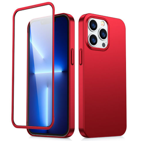 Etui pokrowiec 360 Full Case obudowa na tył i przód + szkło hartowane do iPhone 13 Pro Max