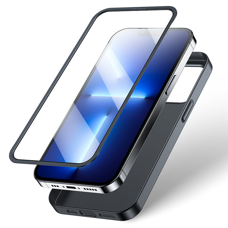 Etui pokrowiec 360 Full Case obudowa na tył i przód + szkło hartowane do iPhone 13 Pro