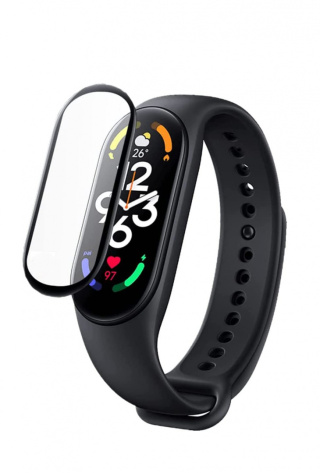 Szkło Ochronne Hybrydowe Black Do Xiaomi Mi Band 7