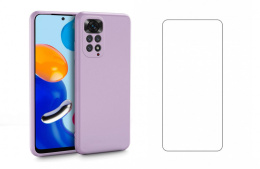 Etui Icon Violet + Szkło Ochronne do Xiaomi Redmi Note 11 / 11s