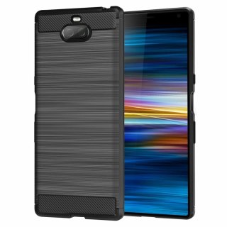 Etui pokrowiec Carbon Case do Sony Xperia 10 czarny