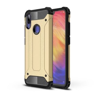 Pancerne hybrydowe etui pokrowiec do Xiaomi Redmi 7 złoty