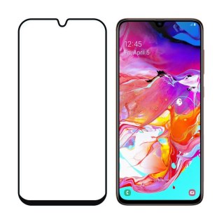 Szkło hartowane na cały ekran z ramką do Samsung Galaxy A70 czarny