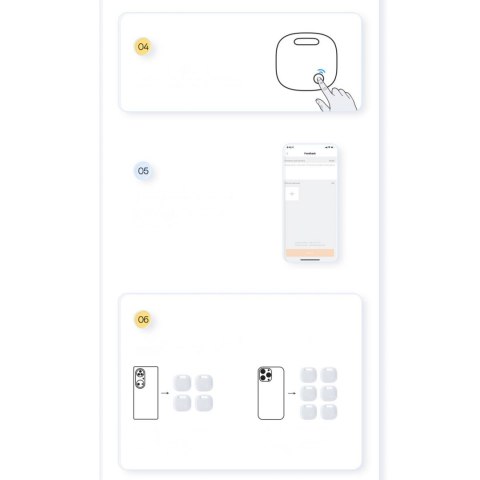 Baseus T2 Pro inteligentny lokalizator GPS do kluczy torebki dla dziecka biały (FMTP000002)