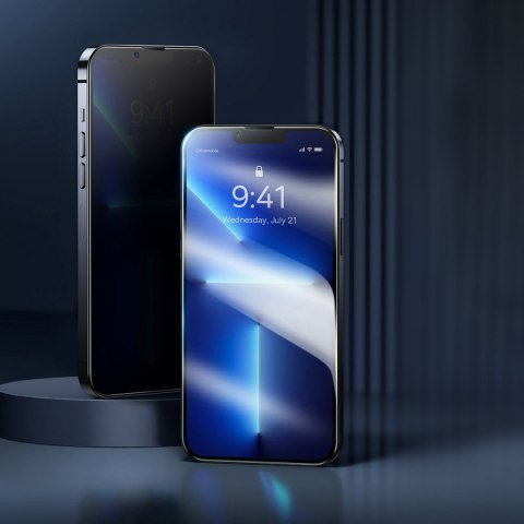 Baseus szkło hartowane do iPhone 11 Pro Max / iPhone XS Max Privacy Anti Spy (prywatyzujące) z osłoną na głośnik + pozycjoner (S