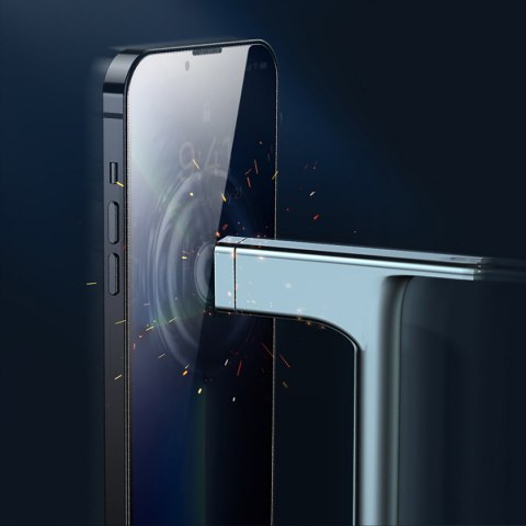 Baseus szkło hartowane do iPhone 11 Pro Max / iPhone XS Max Privacy Anti Spy (prywatyzujące) z osłoną na głośnik + pozycjoner (S