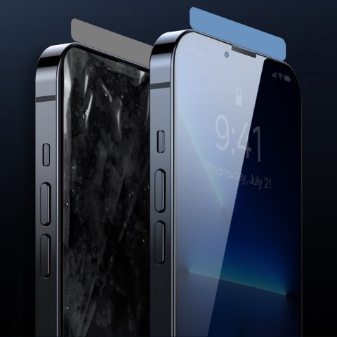 Baseus szkło hartowane do iPhone 11 Pro Max / iPhone XS Max Privacy Anti Spy (prywatyzujące) z osłoną na głośnik + pozycjoner (S