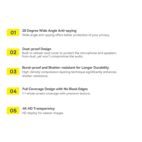 Baseus szkło hartowane do iPhone 11 Pro Max / iPhone XS Max Privacy Anti Spy (prywatyzujące) z osłoną na głośnik + pozycjoner (S