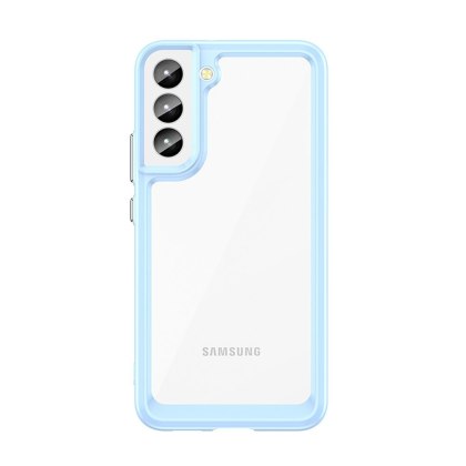 Etui Outer Braders sztywny pokrowiec z żelową ramką do Samsung Galaxy S22 Plus niebieski