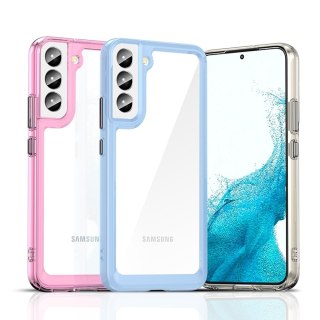 Etui Outer Braders sztywny pokrowiec z żelową ramką do Samsung Galaxy S22 Plus niebieski