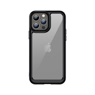 Etui Outer Braders sztywny pokrowiec z żelową ramką do iPhone 12 Pro Max czarny