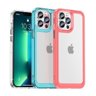 Etui Outer Braders sztywny pokrowiec z żelową ramką do iPhone 12 Pro czerwony