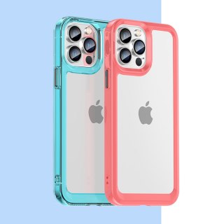 Etui Outer Braders sztywny pokrowiec z żelową ramką do iPhone 13 Pro czerwony