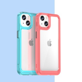 Etui Outer Braders sztywny pokrowiec z żelową ramką do iPhone 13 czerwony