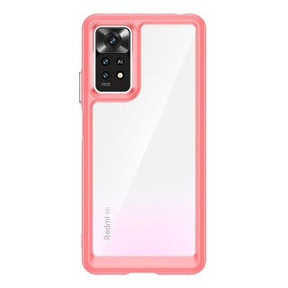 Etui Outer Braders sztywny pokrowiec z żelową ramką do Xiaomi Redmi Note 11 Pro czerwony