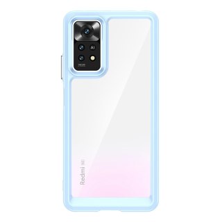 Etui Outer Braders sztywny pokrowiec z żelową ramką do Xiaomi Redmi Note 11 Pro niebieski