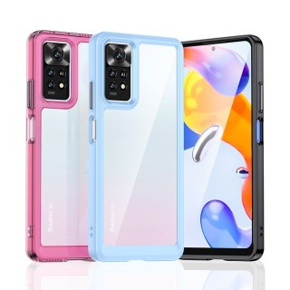 Etui Outer Braders sztywny pokrowiec z żelową ramką do Xiaomi Redmi Note 11 Pro niebieski