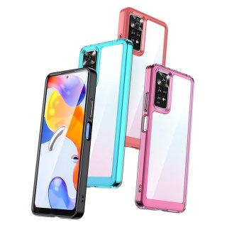 Etui Outer Braders sztywny pokrowiec z żelową ramką do Xiaomi Redmi Note 11 Pro różowy