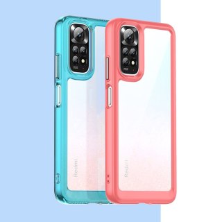 Etui Outer Braders sztywny pokrowiec z żelową ramką do Xiaomi Redmi Note 11 czerwony