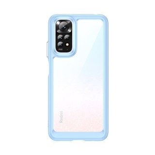 Etui Outer Braders sztywny pokrowiec z żelową ramką do Xiaomi Redmi Note 11 niebieski