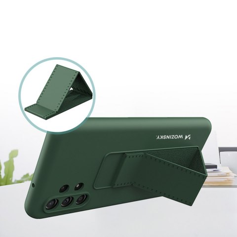 Wozinsky Kickstand Case elastyczne silikonowe etui z podstawką Xiaomi Poco X4 Pro 5G czarny