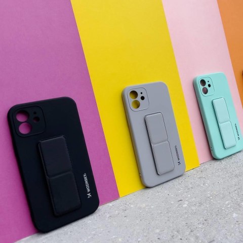 Wozinsky Kickstand Case elastyczne silikonowe etui z podstawką Xiaomi Redmi 10 czarny