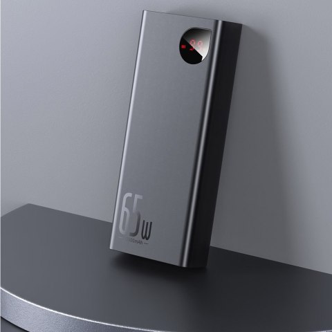 Baseus Adaman power bank 2x USB / 1x USB Typ C / 1x micro USB 20000mAh 65W Quick Charge 4.0 Power Delivery czarny (PPIMDA-D01)