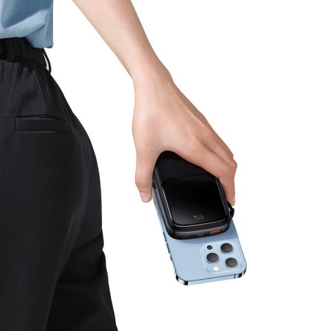 Baseus Qpow power bank 10000mAh wbudowany kabel USB Typu C 22.5W Quick Charge SCP AFC FCP biały (PPQD020102)