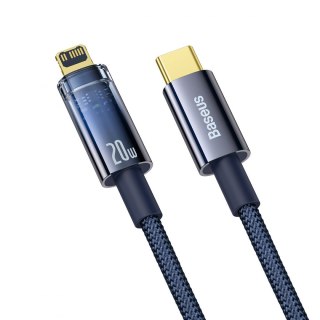Baseus Explorer Series kabel przewód USB Typ C - Lightning 20W 1m niebieski (CATS000003)