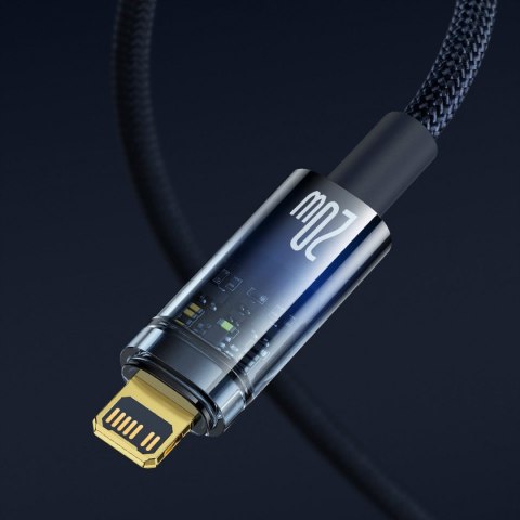 Baseus Explorer Series kabel przewód USB Typ C - Lightning 20W 1m niebieski (CATS000003)