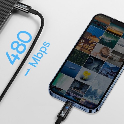 Baseus Explorer Series kabel przewód USB Typ C - Lightning 20W 1m niebieski (CATS000003)