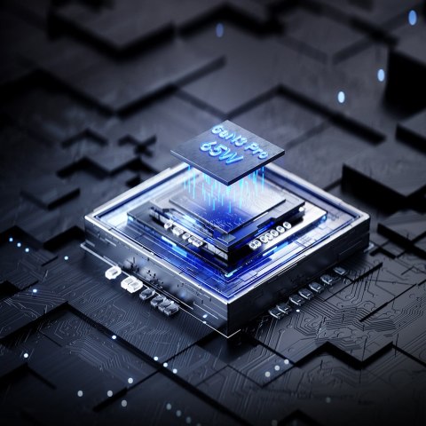 Baseus GaN3 Pro szybka ładowarka sieciowa GaN 2 x USB Typ C / 2 x USB 65W PD, QC4.0+, AFC + kabel USB Typ C - USB Typ C 1m czarn