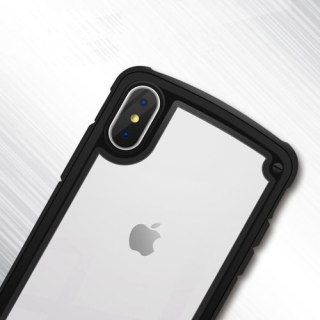 Wytrzymały pokrowiec etui z żelową ramką do iPhone 8 Plus / 7 Plus czarny